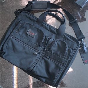 Tumi laptop bag briefcase book bag black